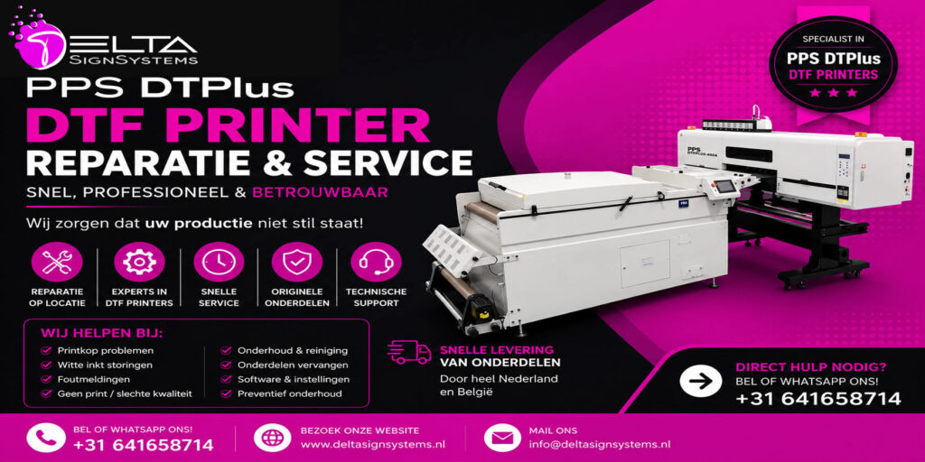 PPS DTPlus DTF Printer Reparatie Nederland