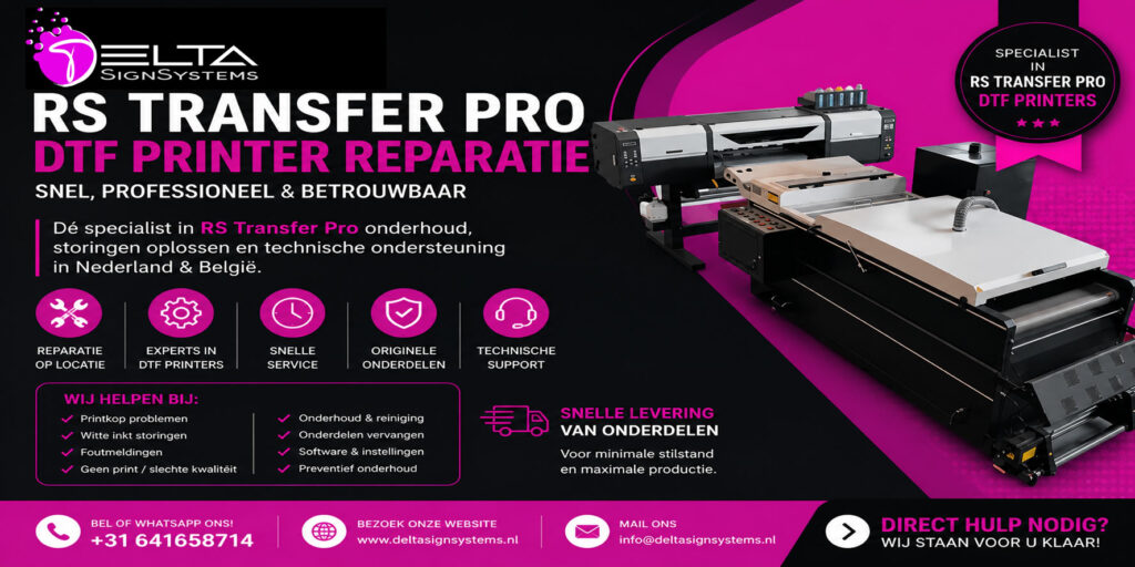 RS Transfer Pro DTF Printer Reparatie Nederland
