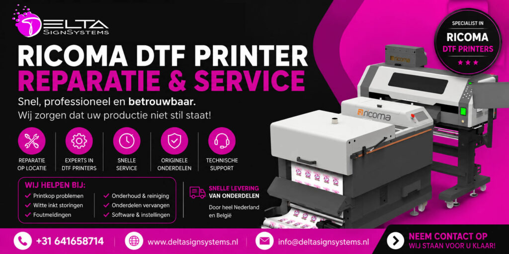Ricoma DTF Printer Reparatie Nederland
