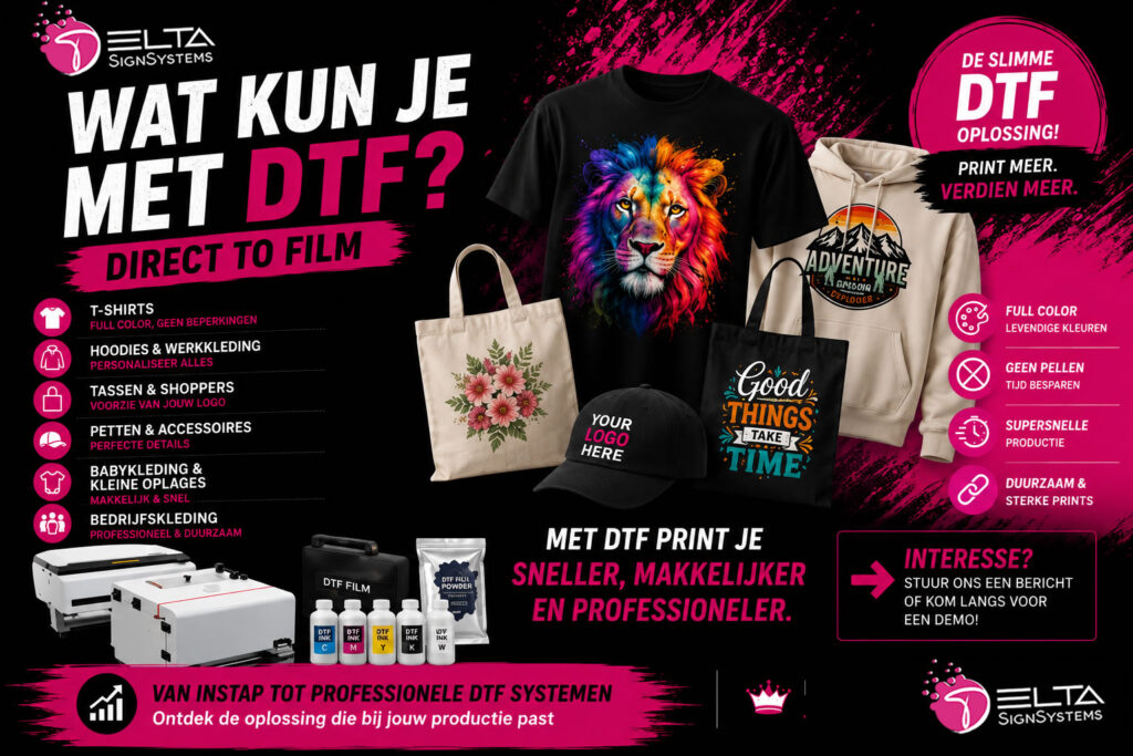 Wat kun je met DTF? - Direct to Film?