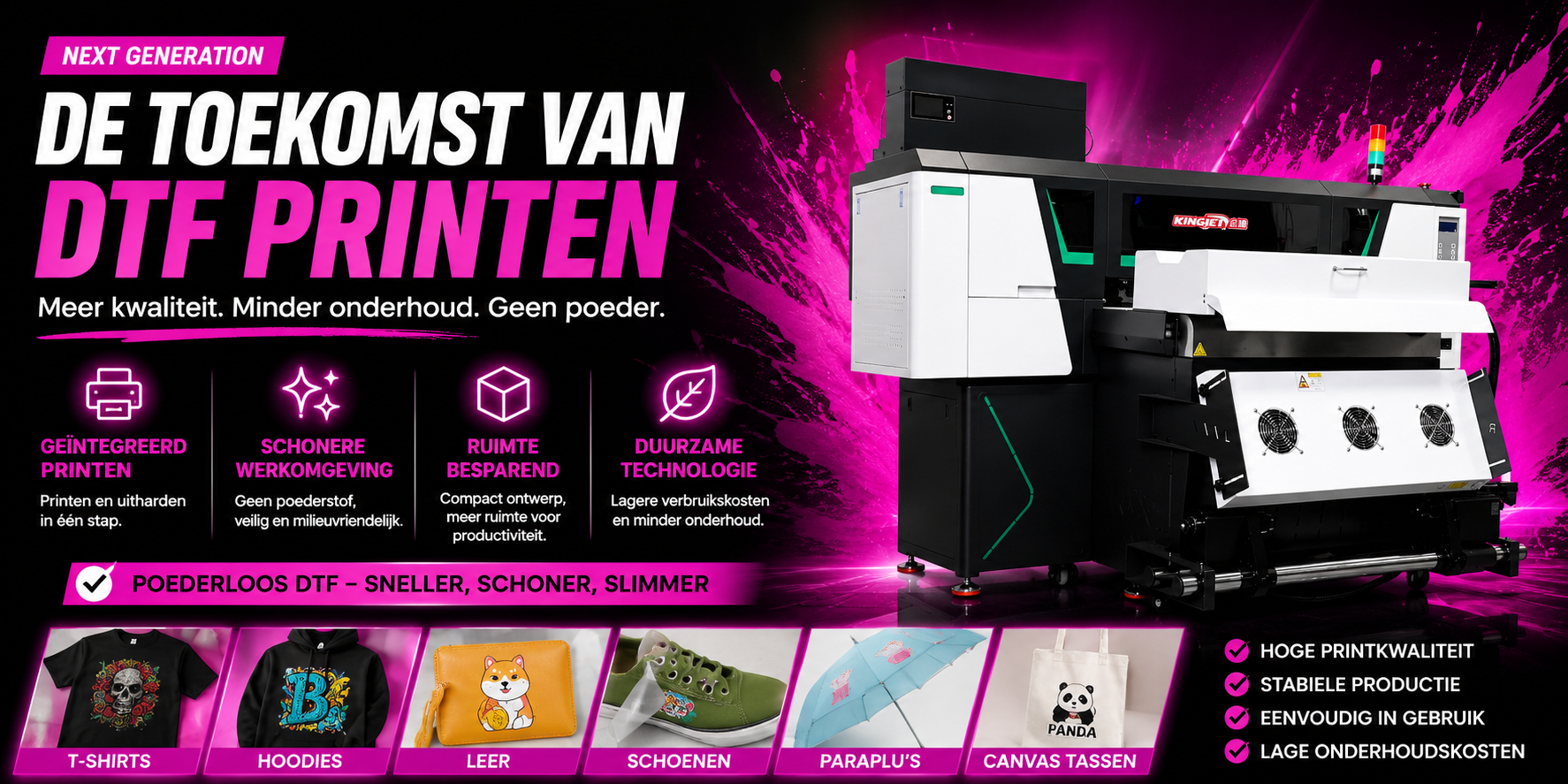 Poeder-vrij DTF Printer
